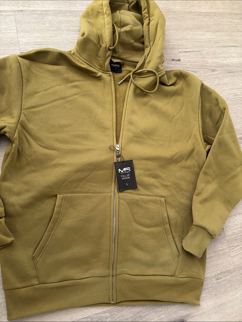 Unbranded  Olive Green Full-Zip Hoodie Jacket